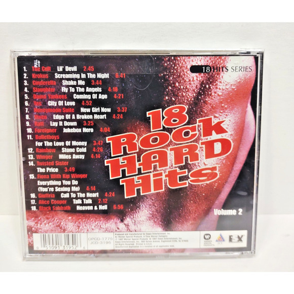 18 Rock Hard Hits, Vol. 2 by Various Artists (CD, Warner Music) Sealed NOS - Picture 6 of 6
